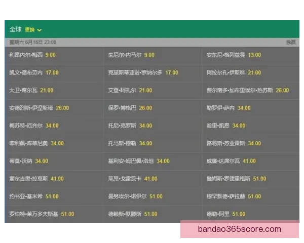 世界杯最新竞猜赔率查询与分析助你精准预测比赛结果